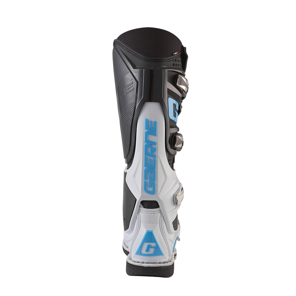 Gaerne SG-12 Offroad Motorcycle Boots Size 9 – Black, White & Carolina Blue