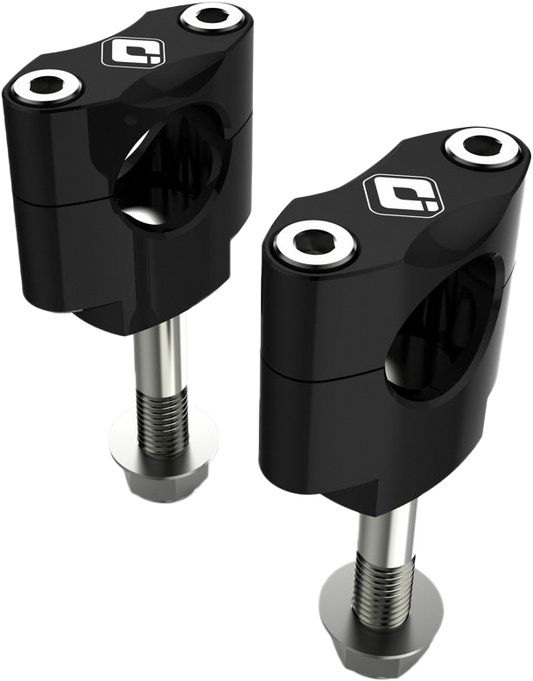 ODI 7/8 inch Black Handlebar Mount for Honda and Kawasaki OEM Rubber Mounted Triple Clamps