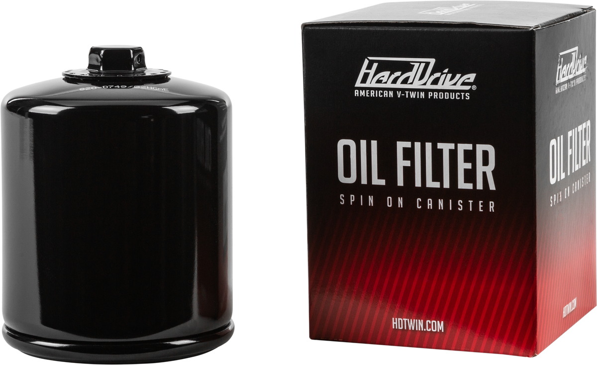 HardDrive PS170BNHD Synthetic Oil Filter for Harley Davidson V-Twin Engines