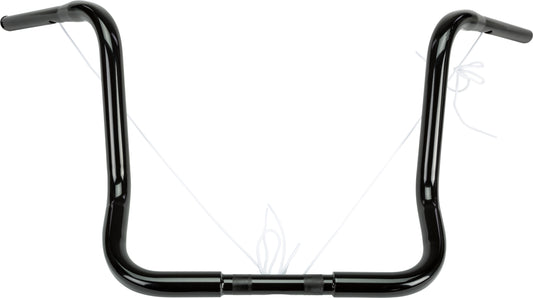 HardDrive 1.25" Bagger Ape Hanger Handlebars for Harley Davidson - Black, Part No. 21-559GB