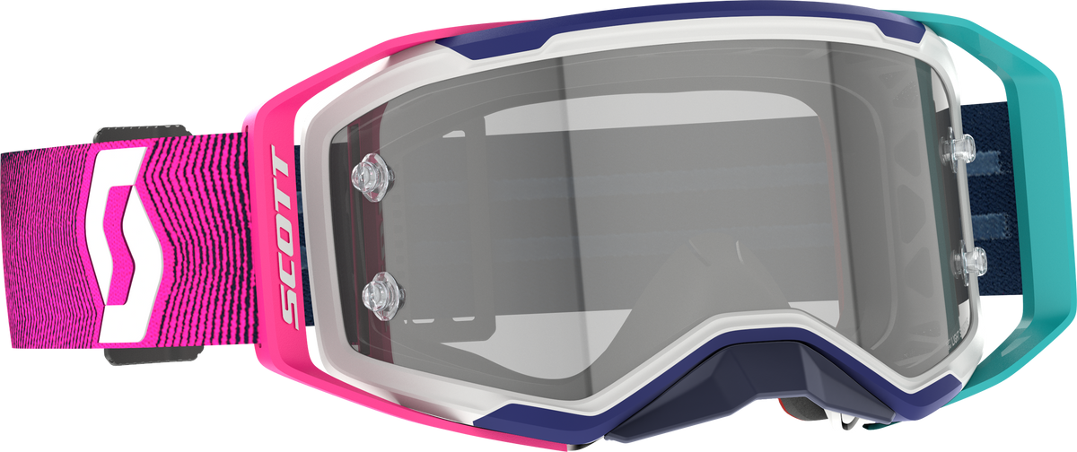 SCOTT Prospect 2.0 Offroad Goggles with Grey Lens - Stealth Blue and Radiant Pink Frame