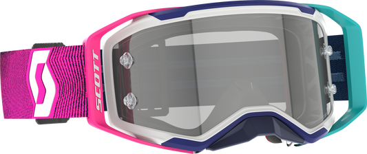 SCOTT Prospect 2.0 Offroad Goggles with Grey Lens - Stealth Blue and Radiant Pink Frame