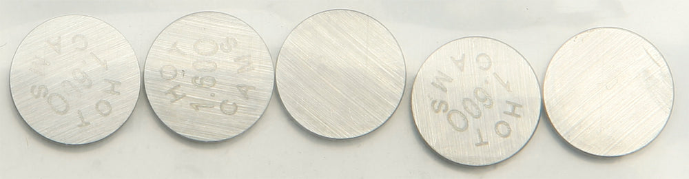 HOT CAMS Valve Shims 9.48x1.60mm 5-Pack for Yamaha YZ450FX and Honda CRF450R Models