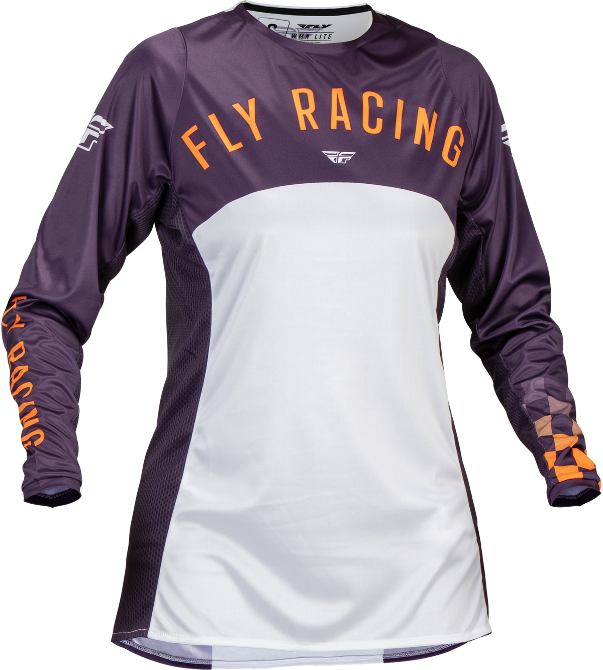 Fly Racing Women's Lite Jersey 2X-Large Deep Purple, White & Neon Coral