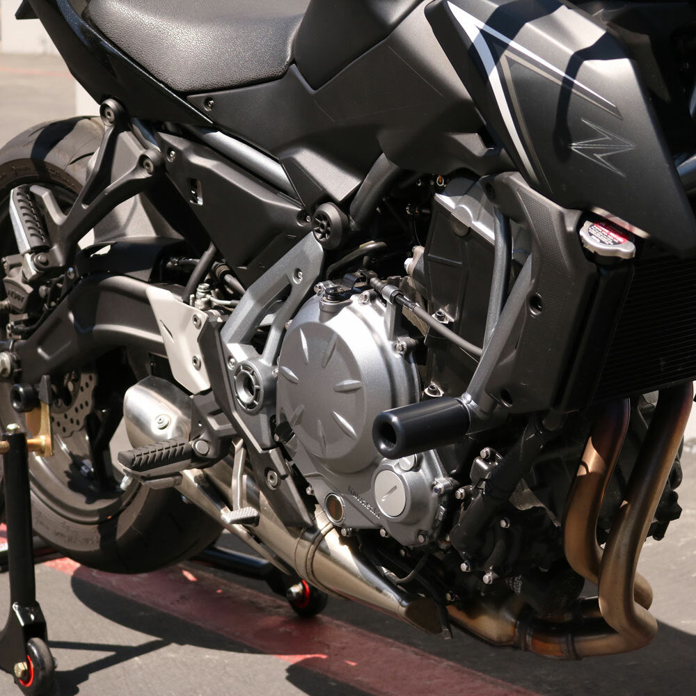 Shogun Motorsports Black Frame Sliders for Kawasaki Ninja 650 and Z650 (Part #750-4519)