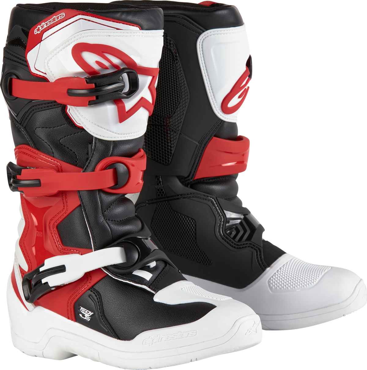 Alpinestars Tech 3s Youth Off-Road Motorcycle Boots Size US 2 White/Black/Bright Red