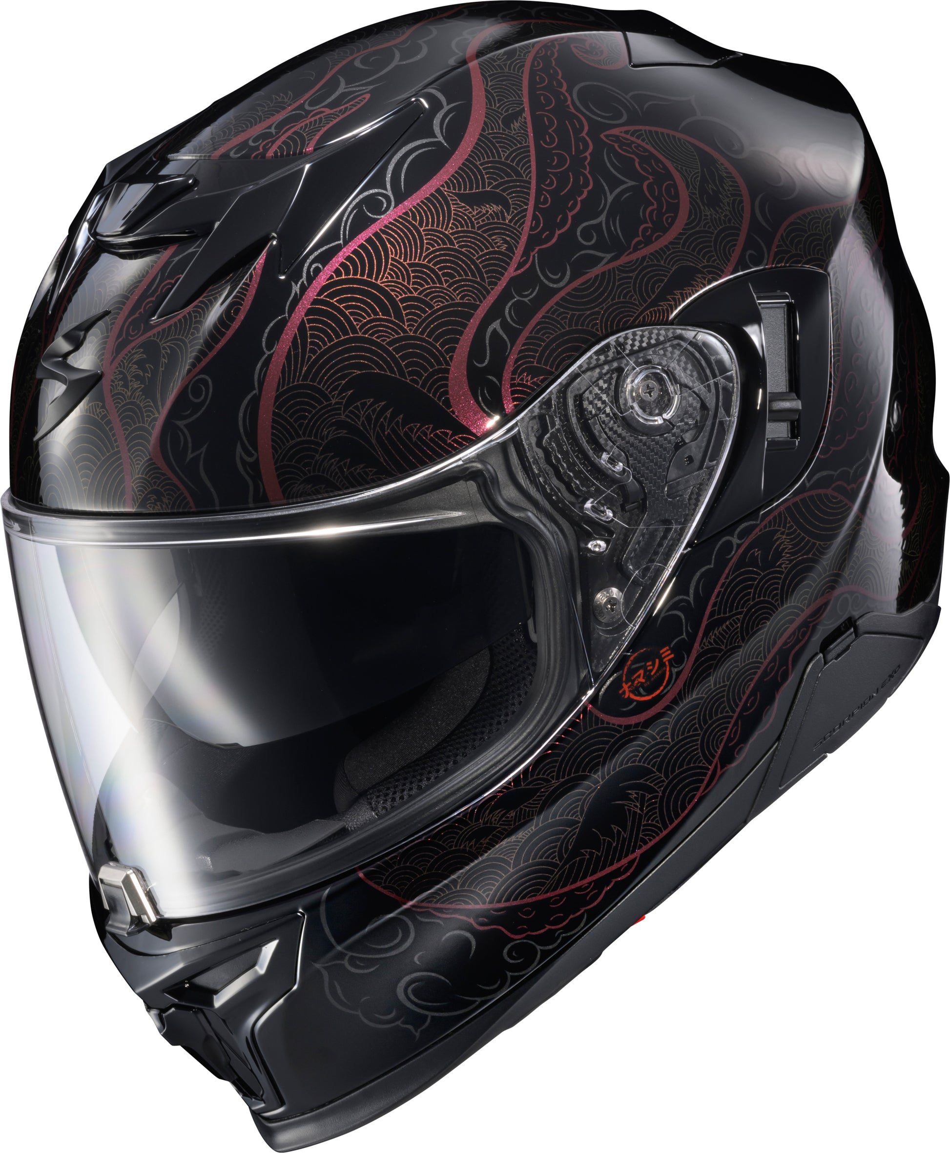 SCORPION EXO T520 Full-Face Helmet Black/Chameleon X-Large - Nama-Shimi Styling with Advanced Features