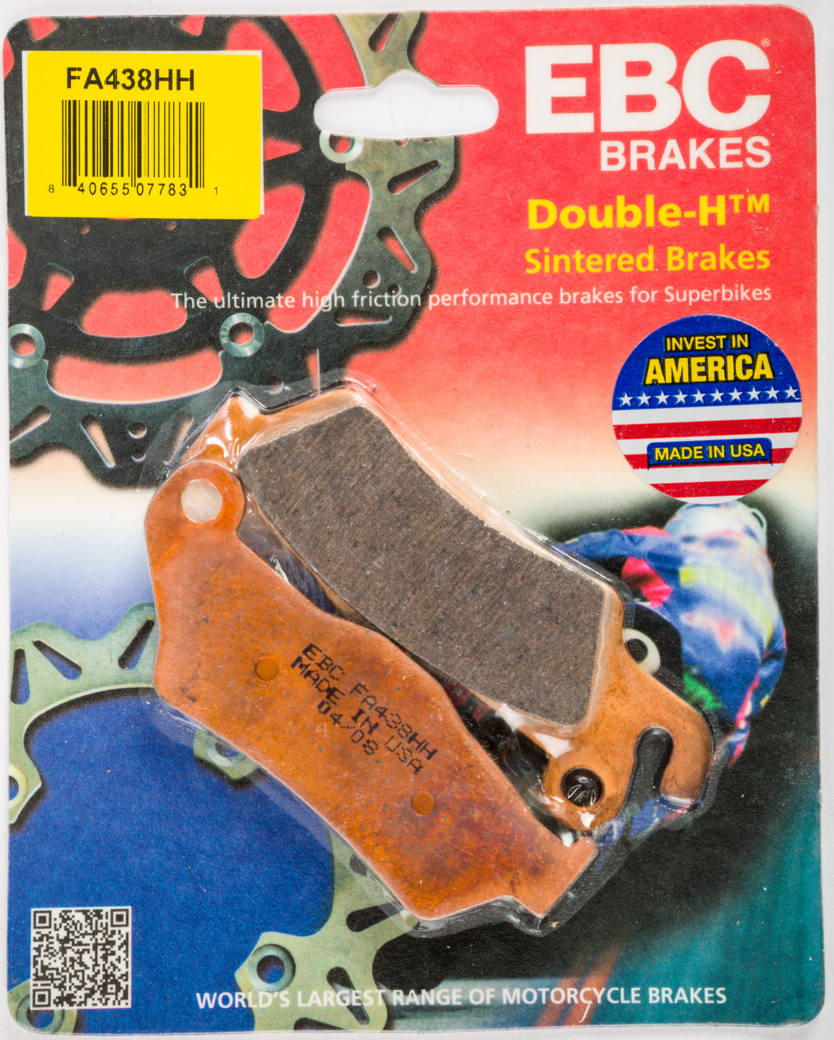 EBC FA438HH Brake Pads for BMW K1200GT, KTM 560 SMR, Suzuki GSX-R1000