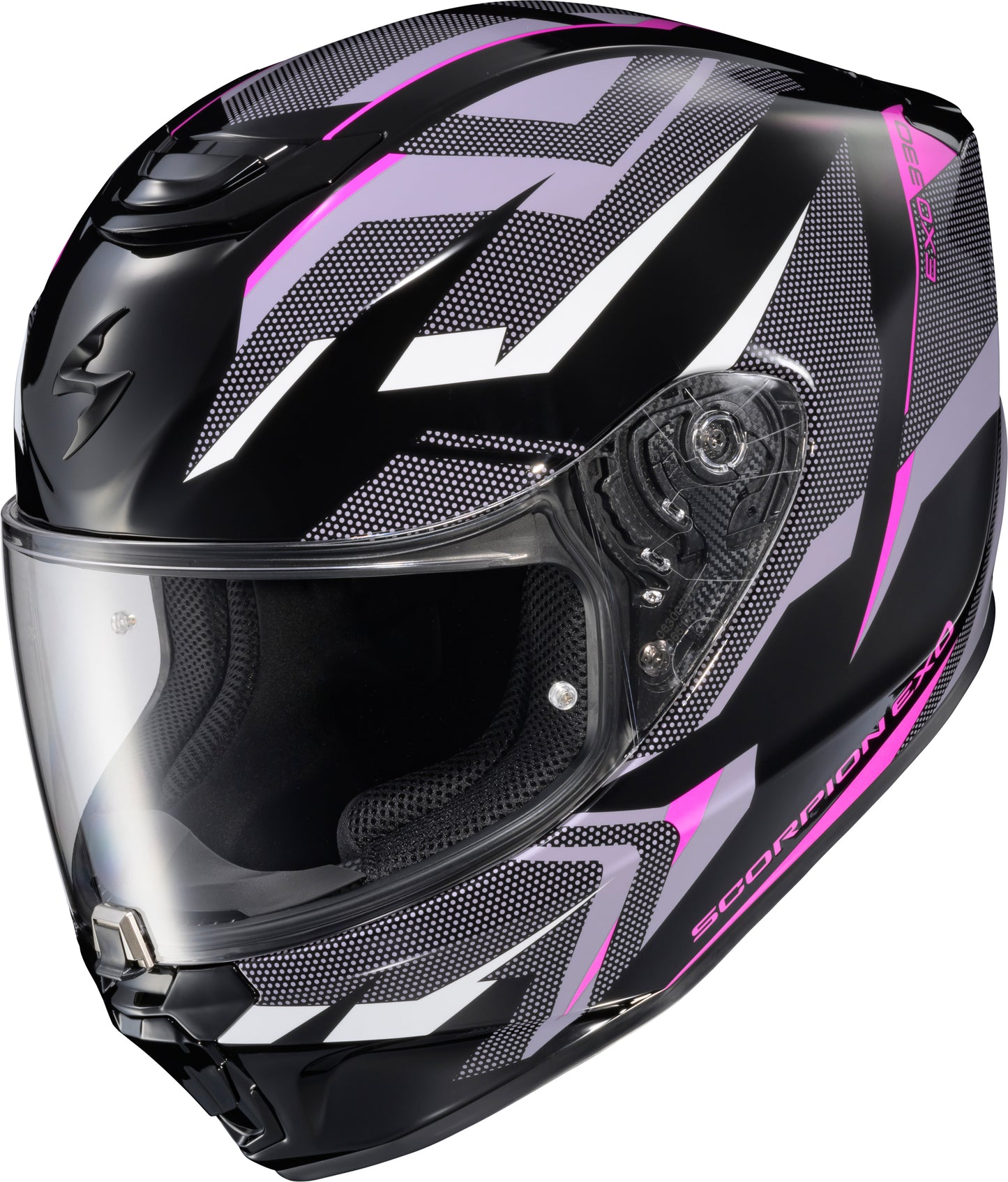 Scorpion EXO R330 Full Face Helmet - Black/Pink/Purple, Small, Street Segment