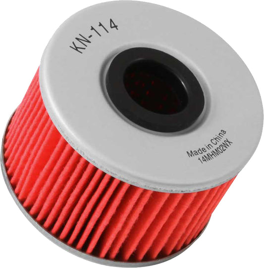 K&N KN-114 High-Flow Synthetic Oil Filter for ATV/UTV Engines