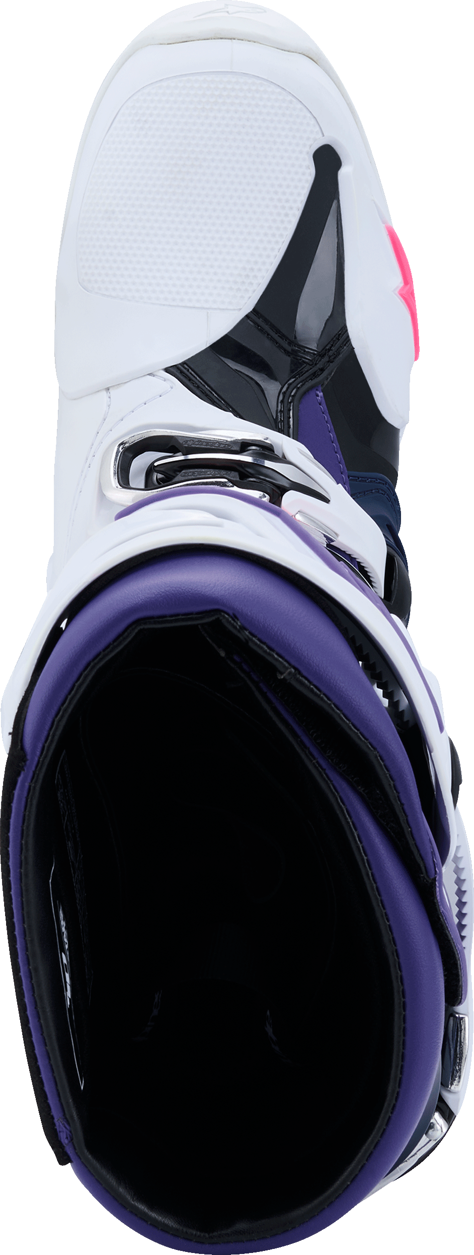 Alpinestars Tech 10 Offroad Boots - White, Violet, Navy Blue, and Pink Fluo, US Size 10