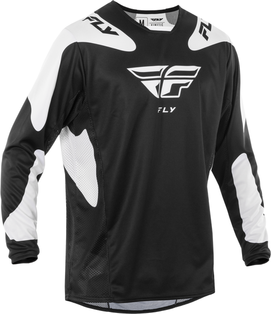 Fly Racing Kinetic Sym Jersey in Black/White – 2X-Large Offroad Performance Shirt