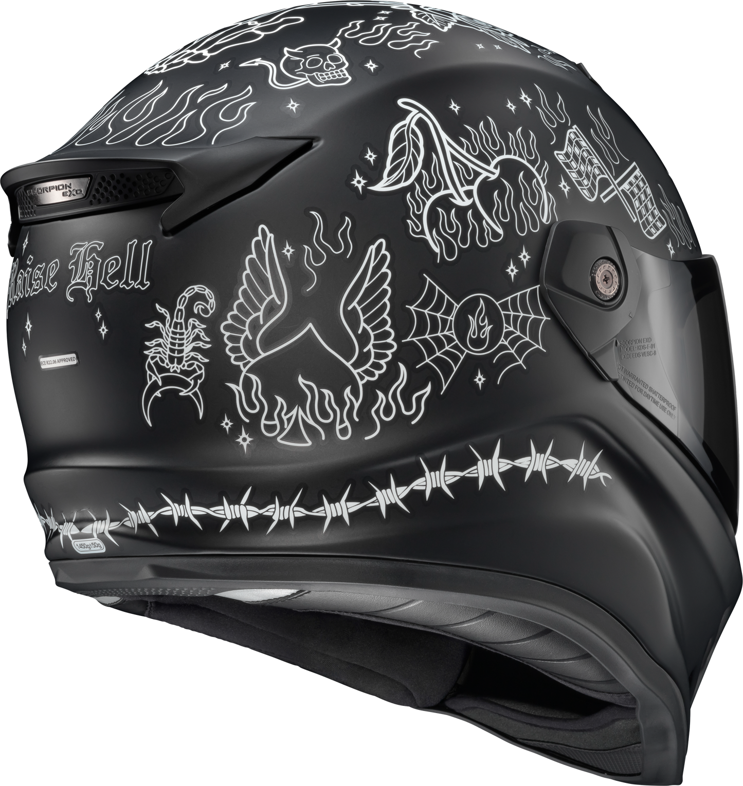 ScorpionEXO Covert FX Full Face Motorcycle Helmet in Black, Medium