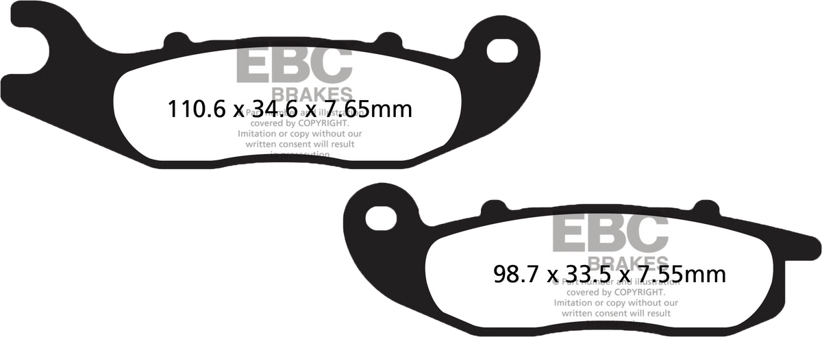 EBC Double-H Sintered Superbike Brake Pads SFA693HH for Street & Sport Riding