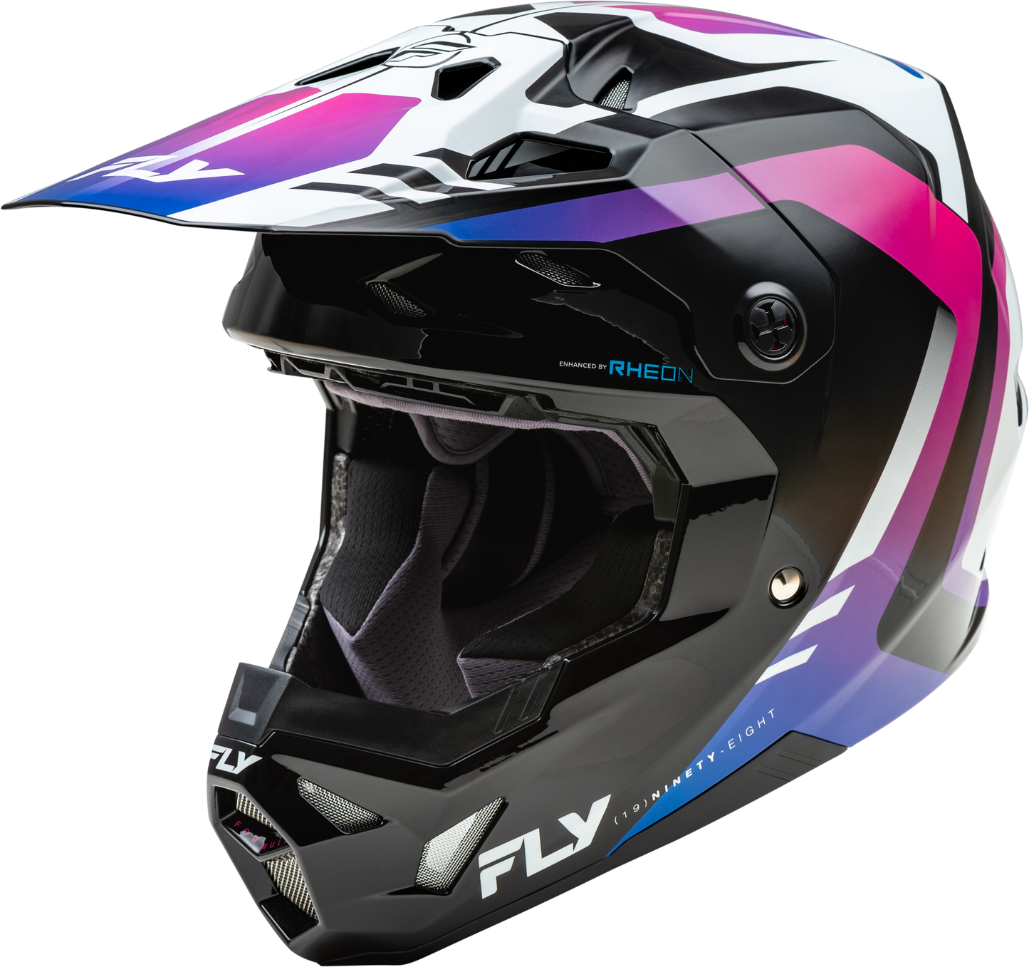 Fly Racing Formula CP Krypton Offroad Full-Face Helmet - X-Large White/Black/Purple