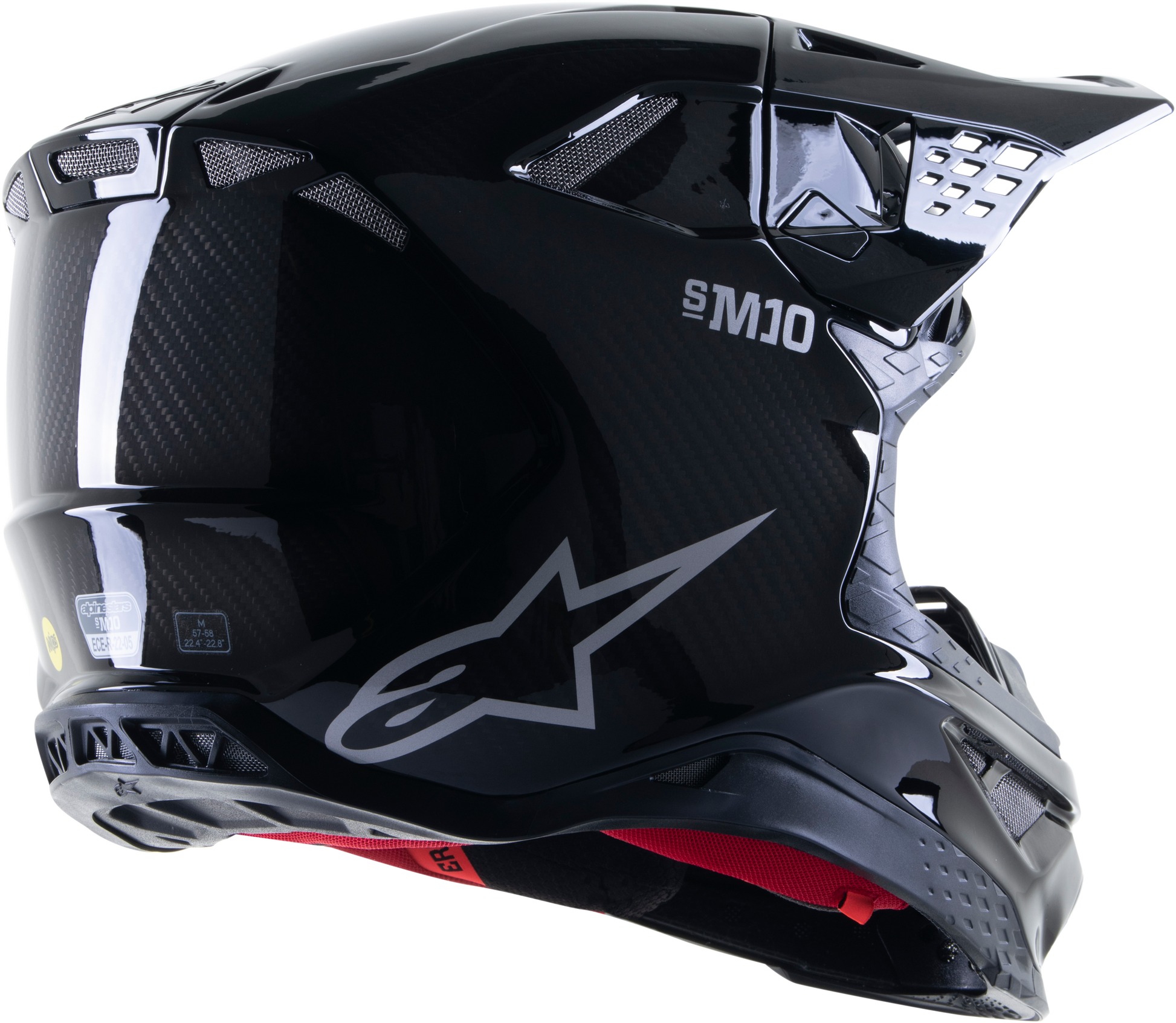 Alpinestars Supertech S M10 Off-Road Helmet Black/Carbon, Small
