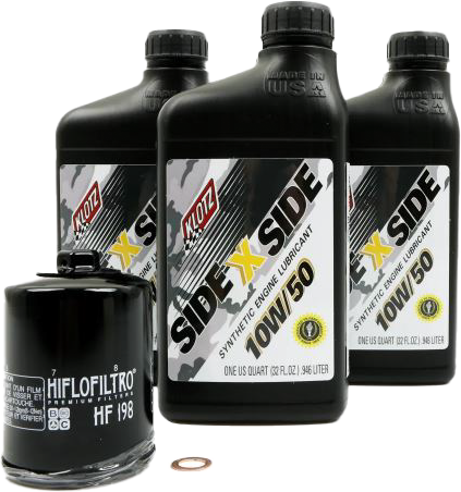 Klotz Sidexside Oil Change Kit 10W50 with Oil Filter for Polaris RZR Models