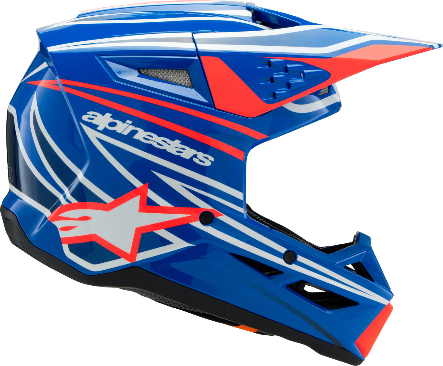 Alpinestars SM3 Youth Wurx Off-Road Helmet – Youth Small, Blue/Red/White/Black
