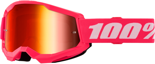 100-Percent Strata 2 Jr. Goggle Pink with Mirror Red Lens