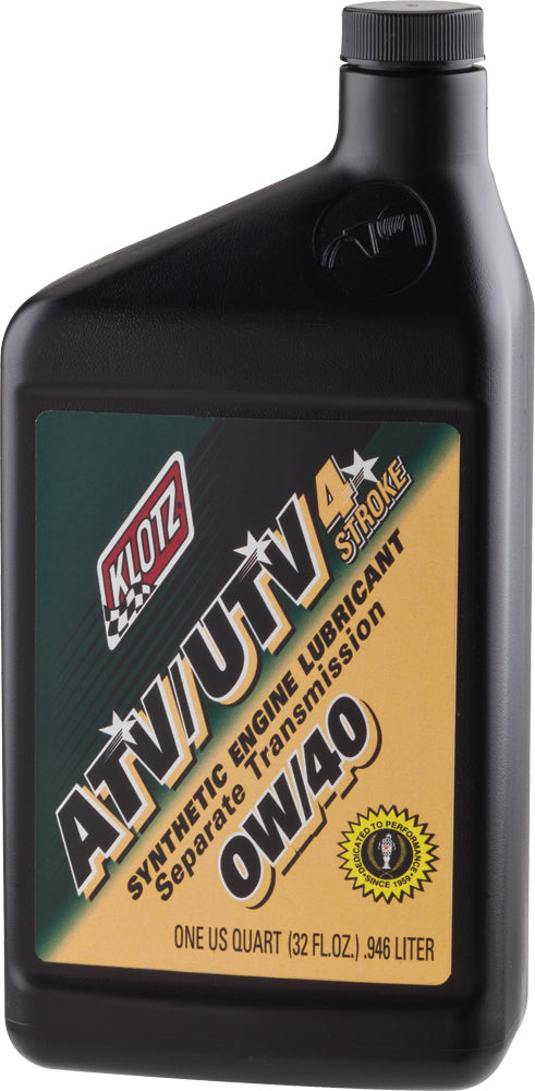 KLOTZ ATV/UTV Synthetic Engine Oil 0W40 - 32oz for High-Performance Off-Road Vehicles