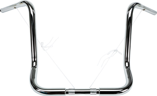 HardDrive Bagger Ape Hanger Handlebars for Harley Davidson – 1 1/4 Inch Diameter, Chrome Finish