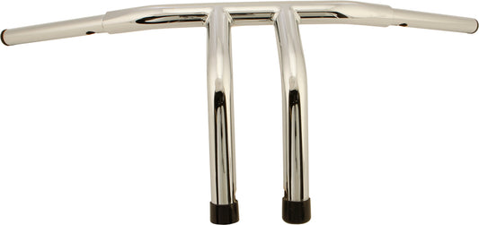 HardDrive 820-1163C 1.25 Inch Fat Tiller Handlebars with 9.5 Inch Pull Back in Chrome for Harley Davidson Dyna and FLHR Models
