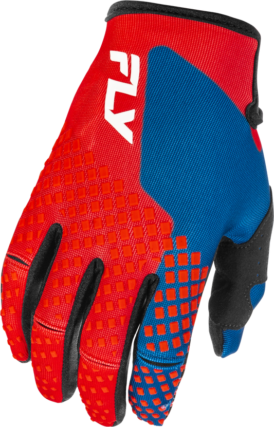 Fly Racing Kinetic MX Gloves - Small Red, White & Blue Offroad Gloves