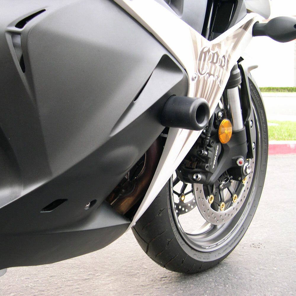 SHOGUN Black Frame Sliders for Honda CBR600RR (2013-2022) – High-Protection Street Body Guards with 1-Year Free Replacement Program