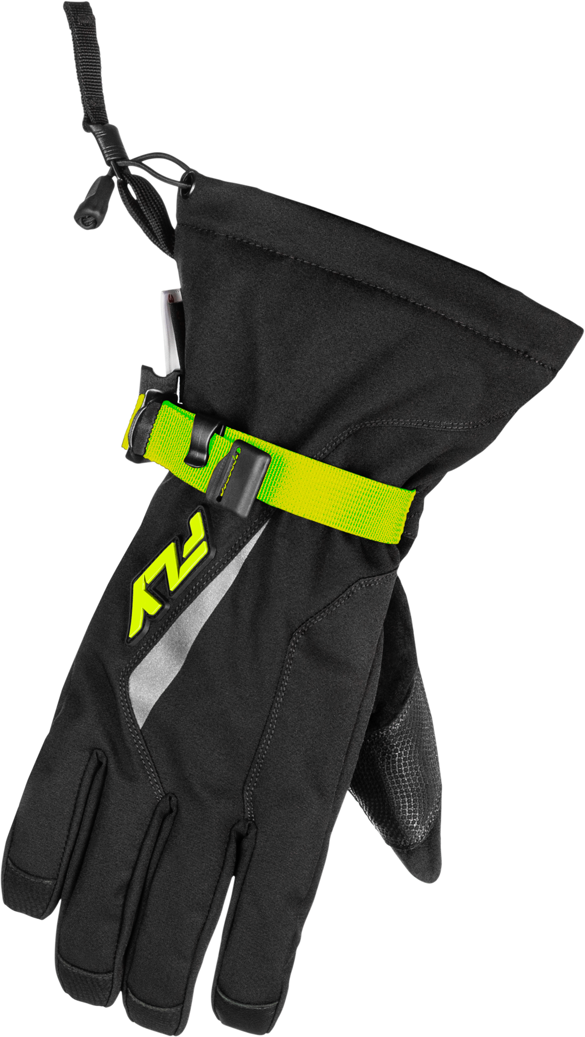 Fly Racing Title Gauntlet Gloves - Black and Hi-Vis, Small