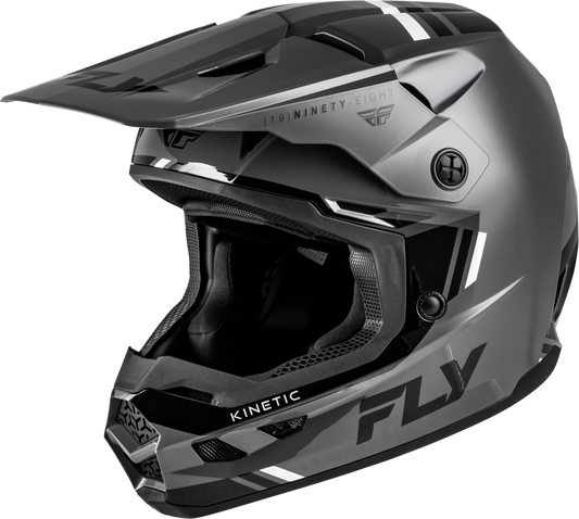 Fly Racing Kinetic Verdict Helmet X-Small Grey/Black/White for Off-Road Riding
