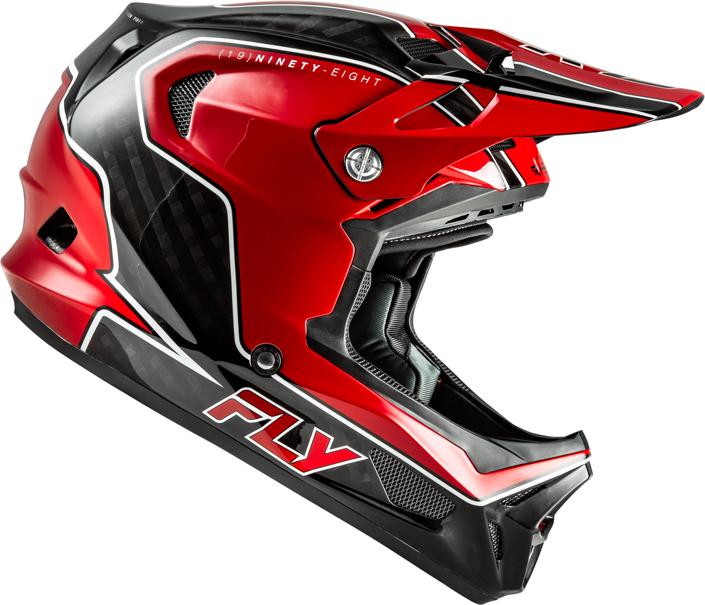 Fly Racing Werx R Flow Carbon Helmet Black Carbon/Red X-Small – Full-Face Bicycle Helmet for Adults