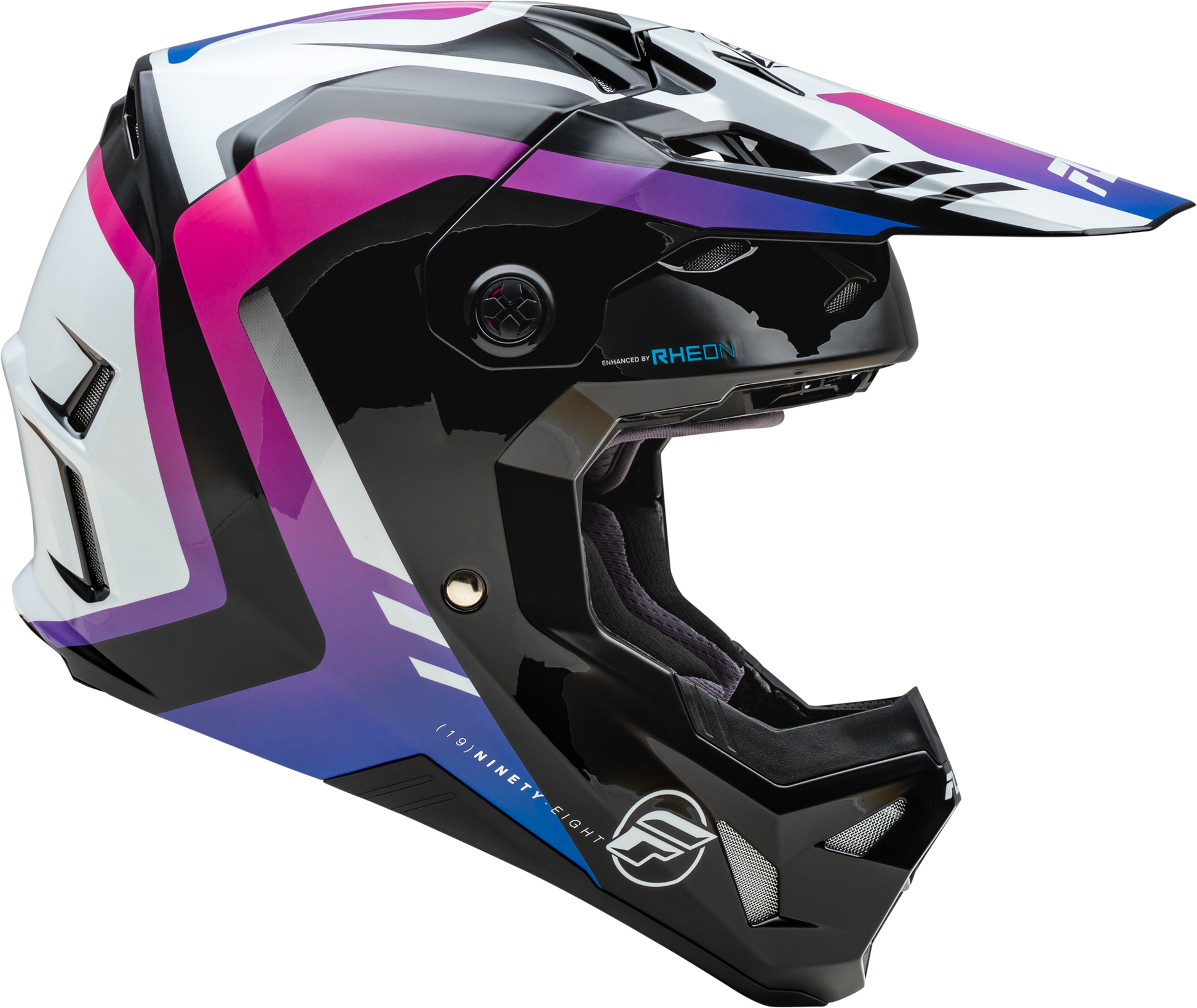 Fly Racing Formula CP Krypton Offroad Full-Face Helmet - X-Large White/Black/Purple