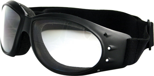 Bobster Cruiser Sunglasses Black with Clear Lenses – Impact-Resistant Eye Protection for Active Outdoor Sports