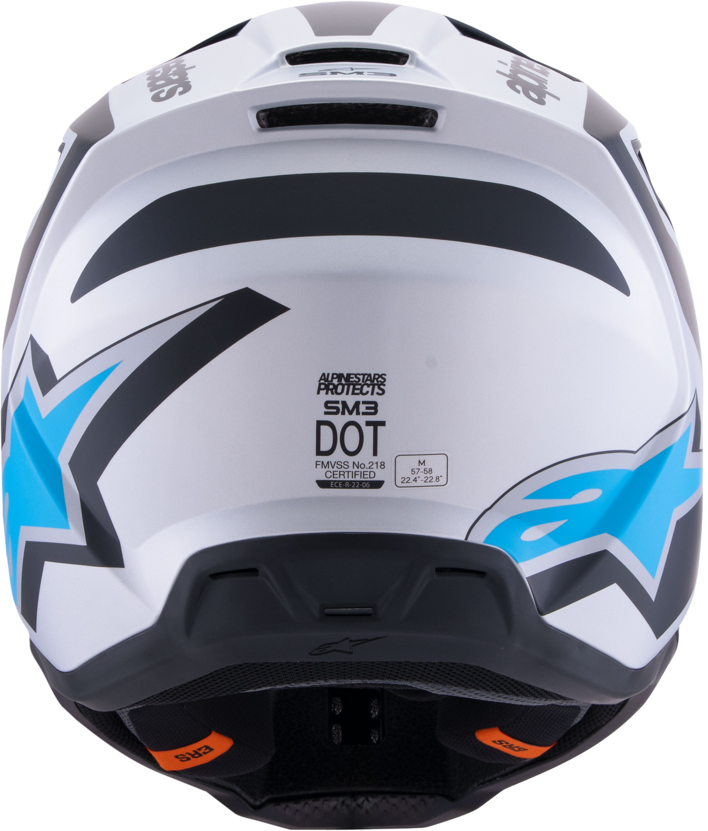Alpinestars SM3 Heat Off-Road Helmet X-Large Matte Silver/Blue/Black