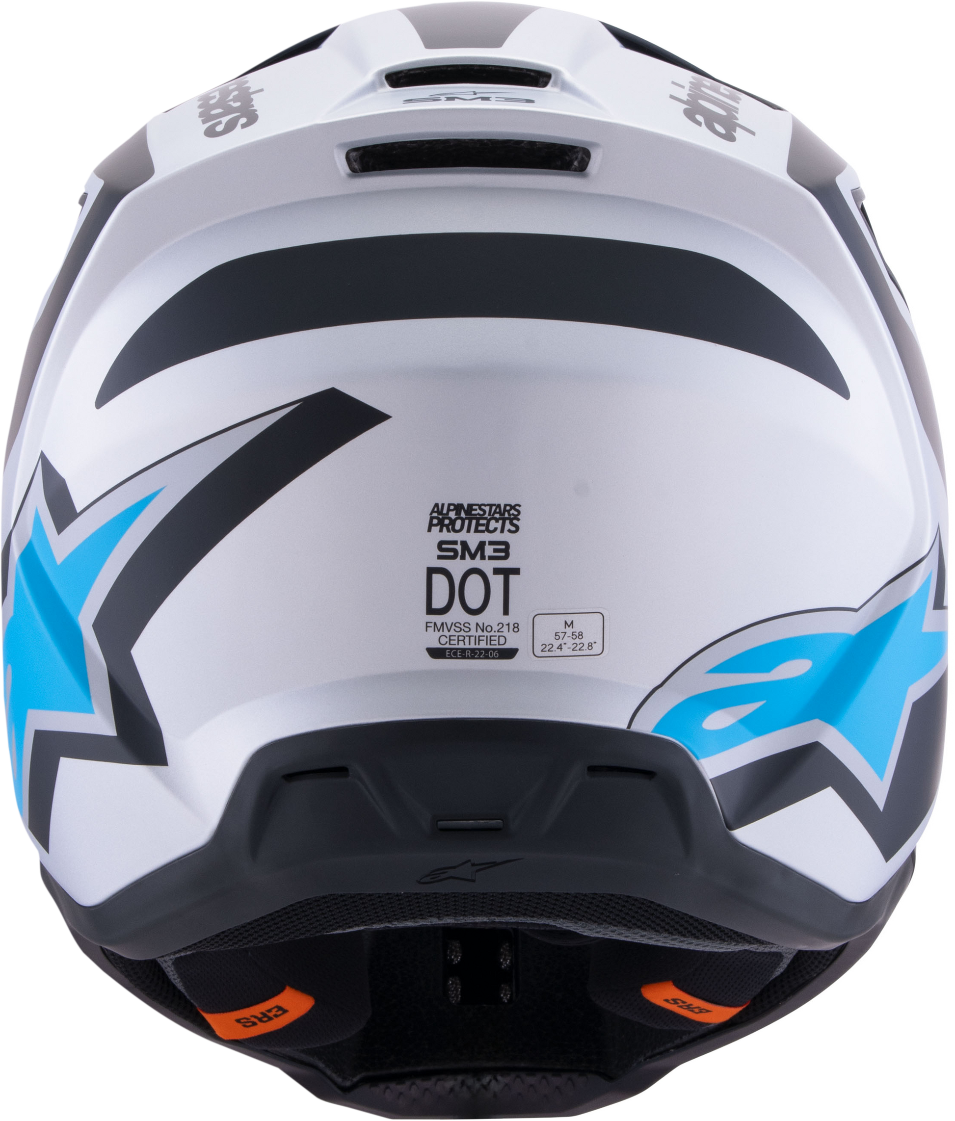 Alpinestars SM3 Heat Off-Road Helmet X-Large Matte Silver/Blue/Black