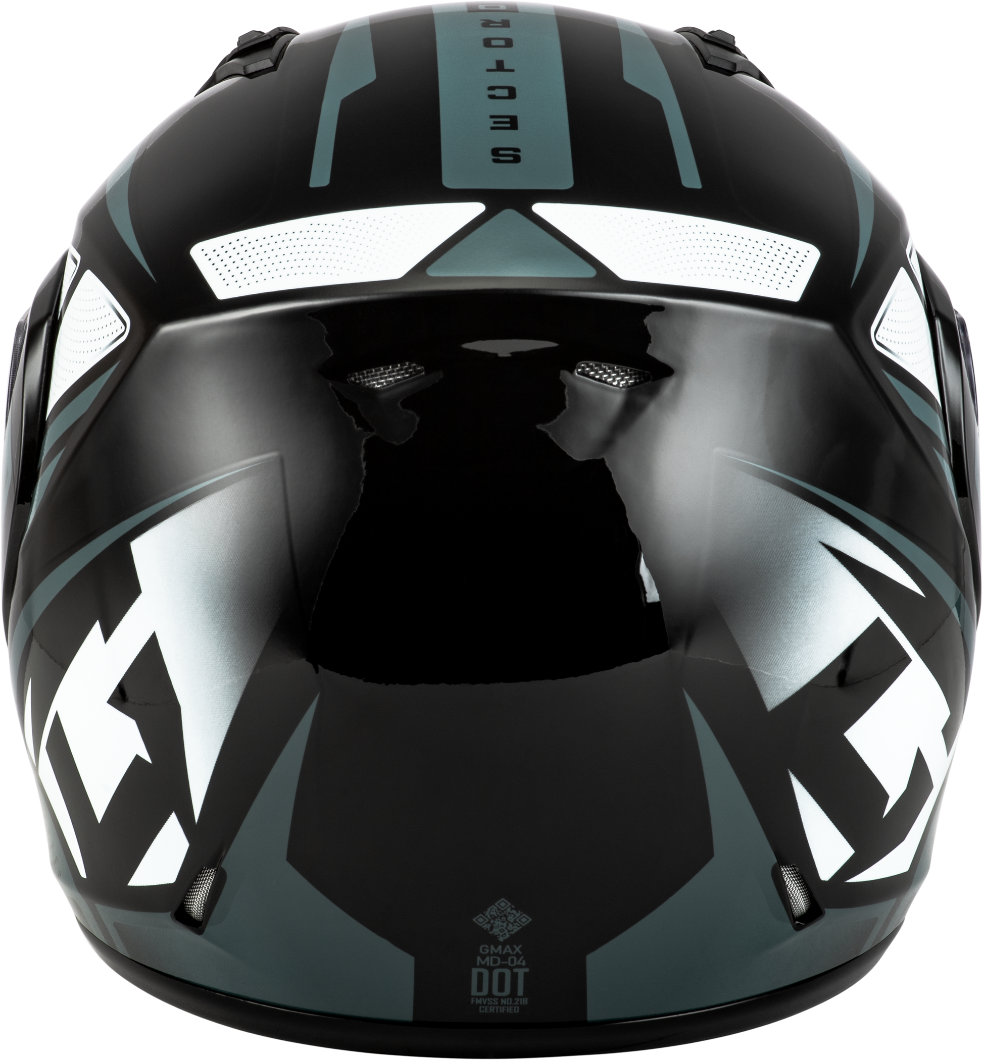 GMAX MD-04 Sector Modular Helmet Black/Silver 3X-Large for Street Riding