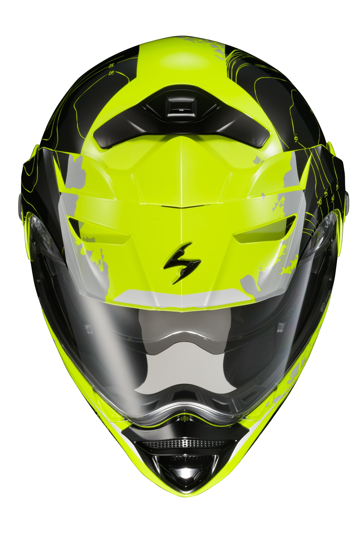 ScorpionEXO Exo AT960 Modular Helmet – Hi-Vis Yellow/Black, Small
