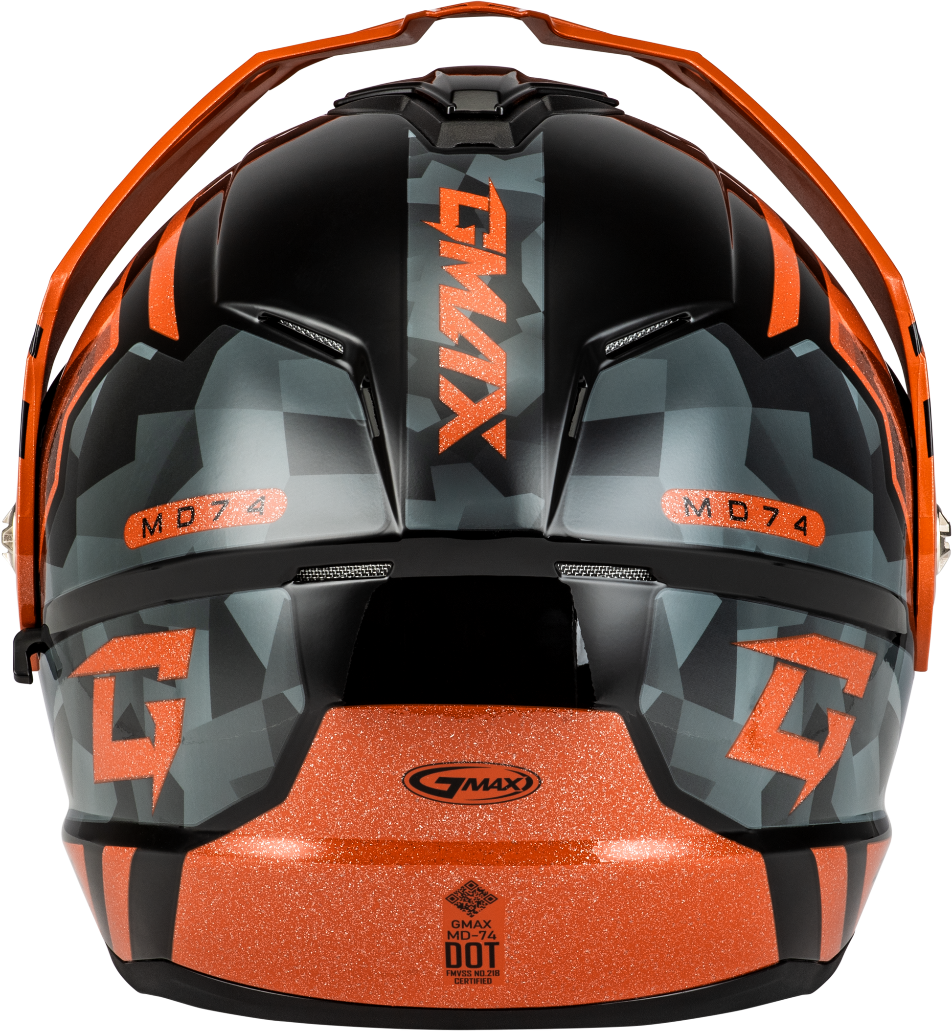 GMAX MD-74 Striker Modular Helmet with Smoke Shield – Large, Black/Grey/Blue Metallic