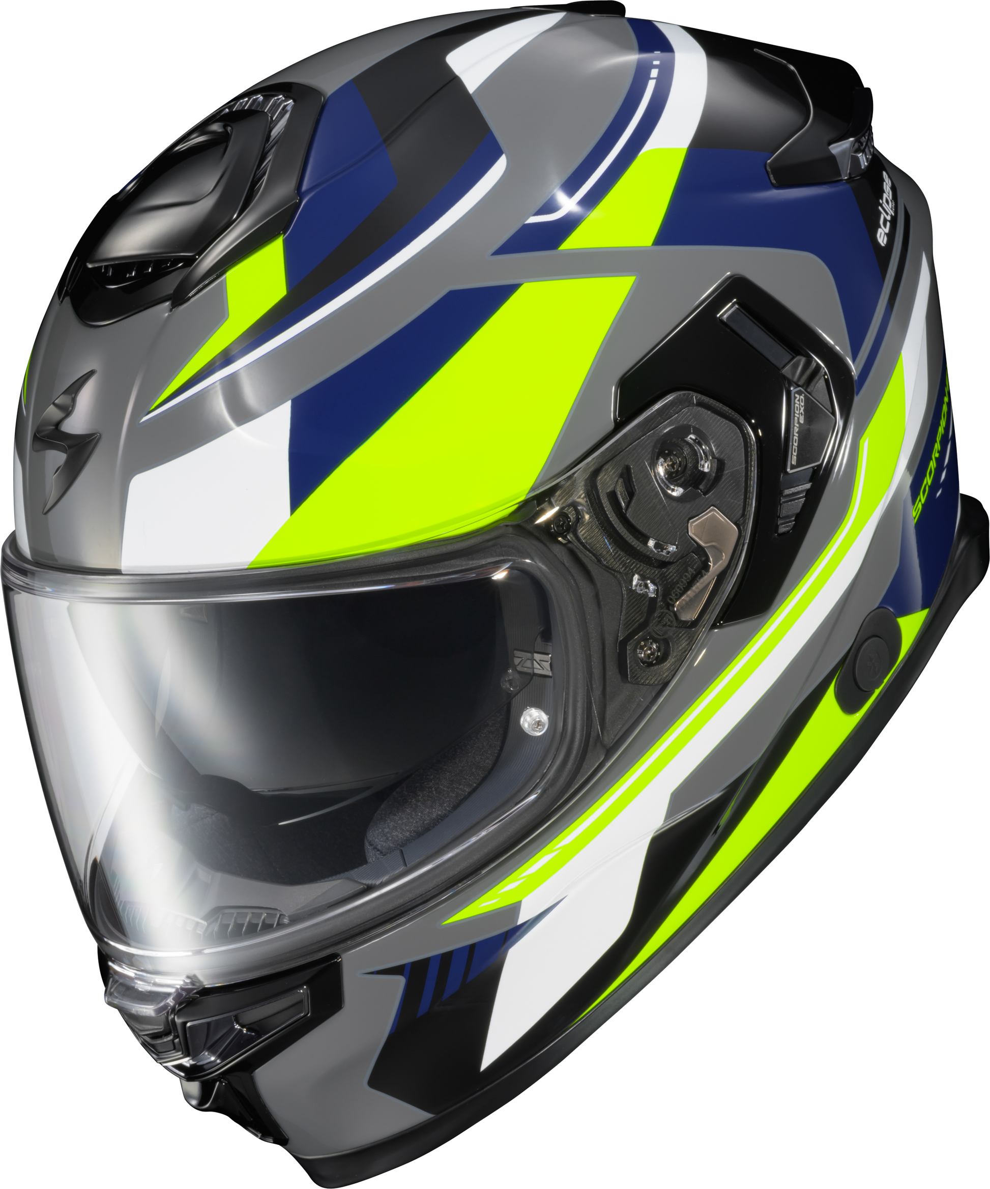 Scorpion EXO ECL-1127 Exo Eclipse Full Face Helmet in Hi-Vis Blue, 2X-Large