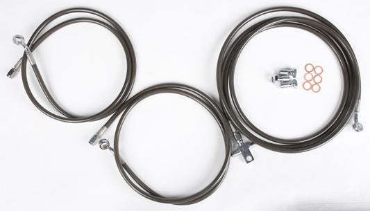 Streamline XP1K-R-4-SMOKE Rear Brake Line for Polaris RZR XP 1000 EPS