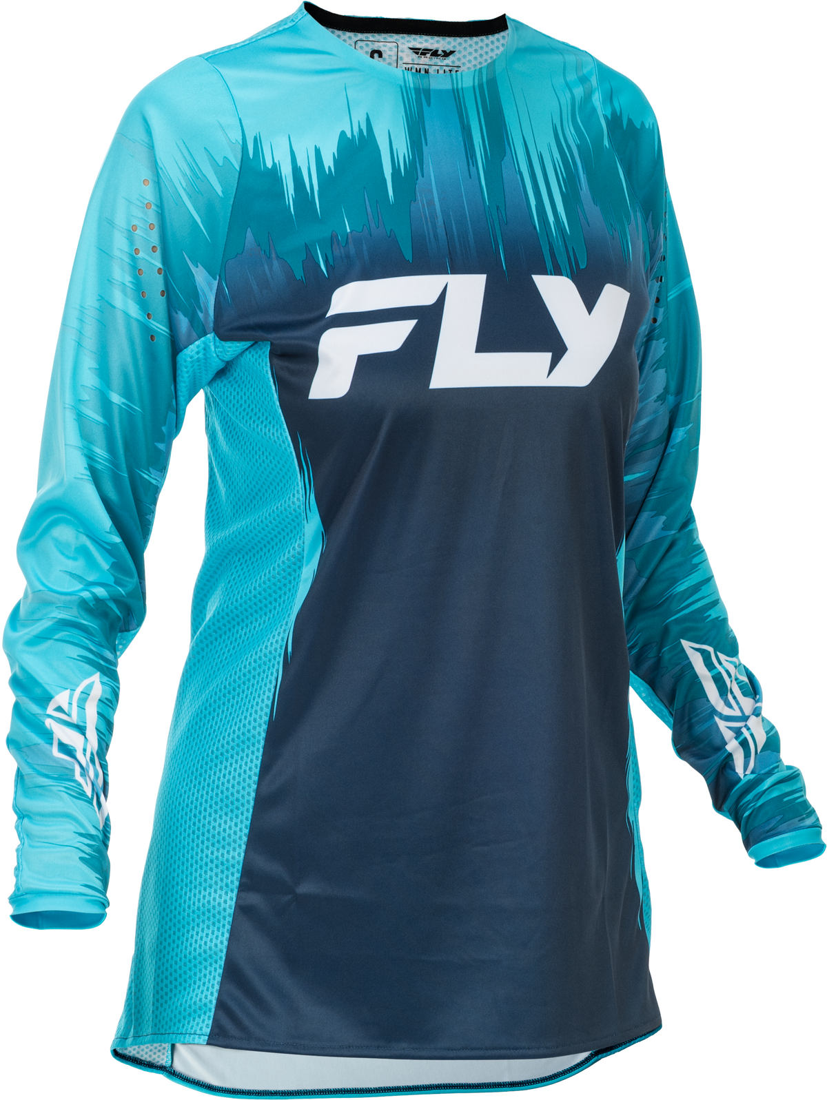 Fly Racing Women's Lite Jersey in Aqua/Navy/White, Medium – Offroad Performance Shirt