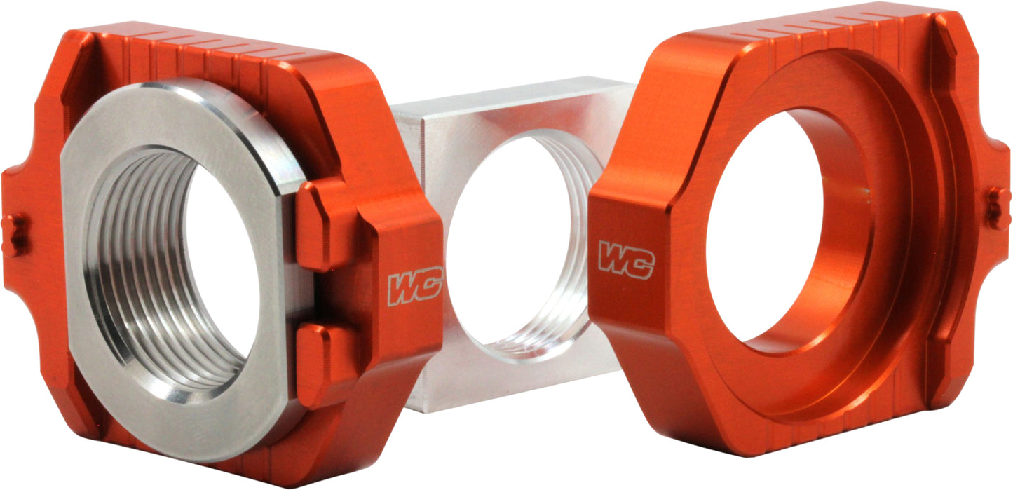WORKS Elite Axle Block Kit for KTM and Husqvarna Off-Road Models - Part Number 17-263