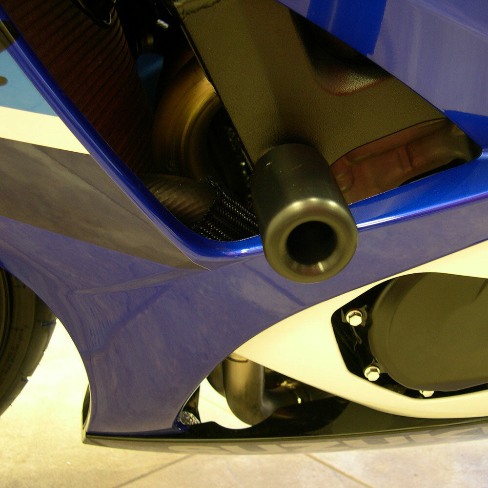 SHOGUN Frame Sliders Black for Suzuki GSX-R1000 (2007-2008) – High-Impact Body Protection with One-Year Free Replacement Promotion