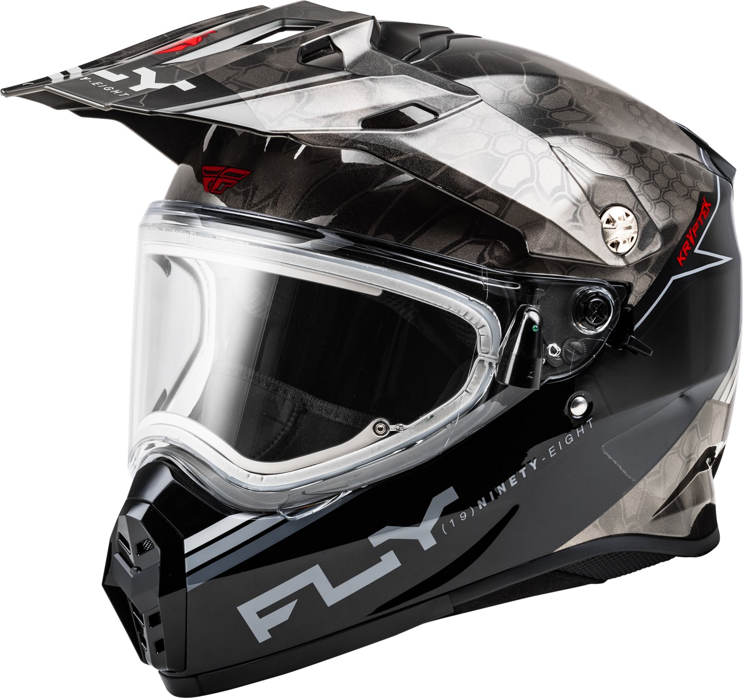 Fly Racing Trekker CW Conceal Snow Helmet - Large Black/Grey/White