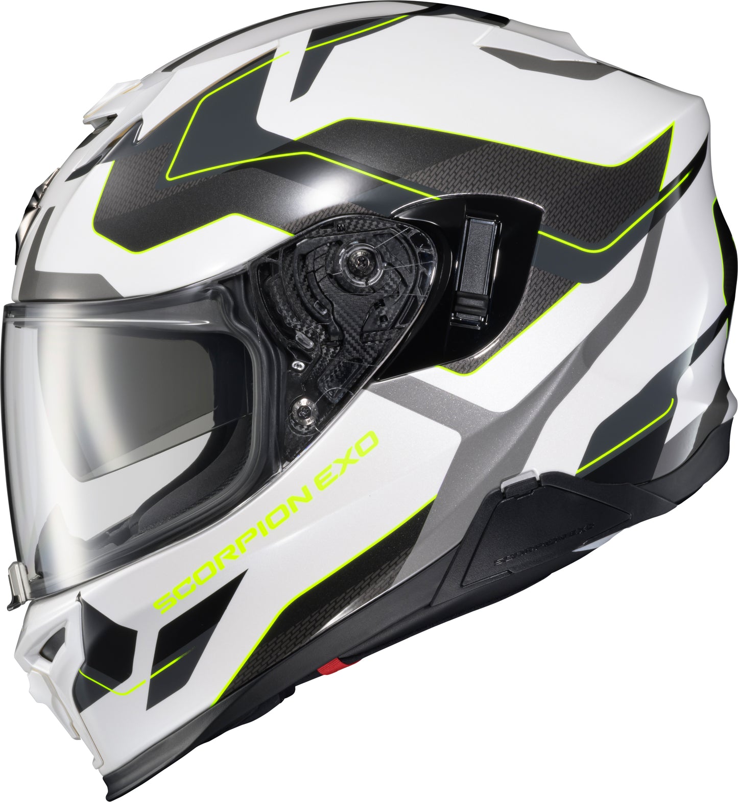 SCORPION EXO T520 Full Face Helmet - Zuse White/Hi-Vis, 2X-Large