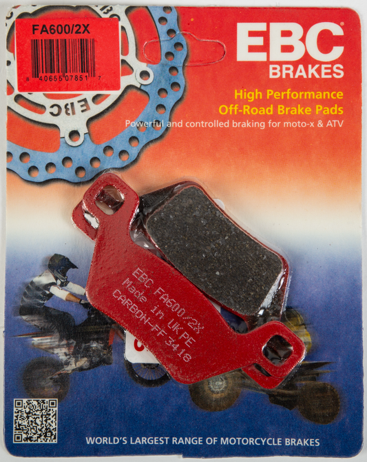 EBC Fa600/2X Carbon X Series Brake Pads for ATV/UTV - Fits Kymco MXU 500 and 700 Models