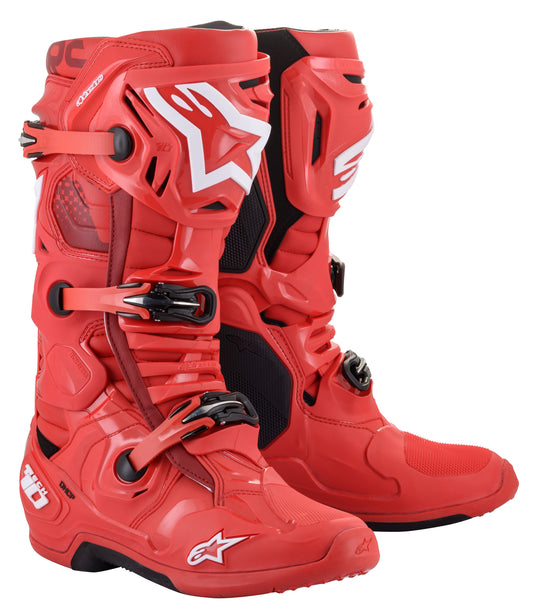 Alpinestars Tech 10 Offroad Motorcycle Boots Size US 07 in Red