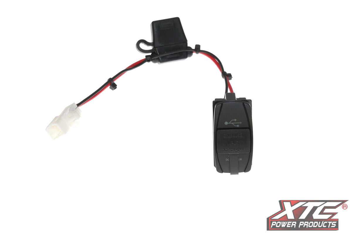 XTC Power Products CAN-SW-USB-2A Plug N Play Dual USB Power Adapter for Can-Am Maverick X3 (2017-2019)