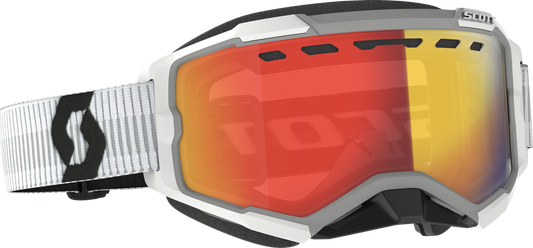 SCOTT Fury Goggle Snow Cross LS White with Red Chrome Lens