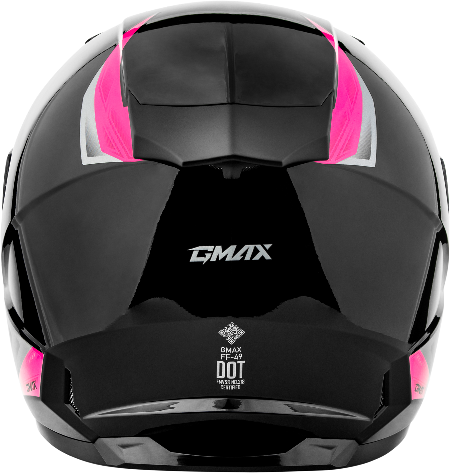 GMAX FF-49 Street Full-Face Helmet for Adults - Medium, Black/Pink